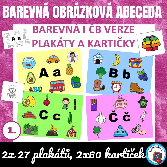 Barevná obrázková abeceda | Lesy Nápadů.cz