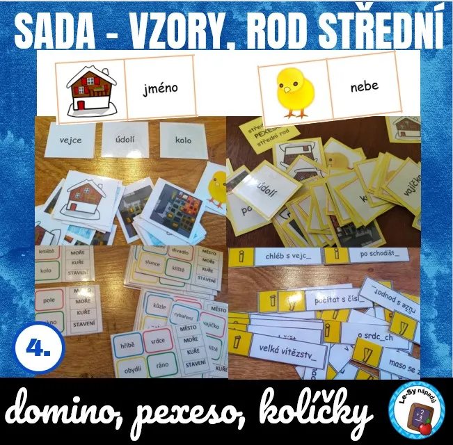 SADA - Vzory podst. jmen, rod střední