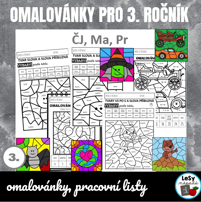 SADA - omalovánky pro 3. ročník