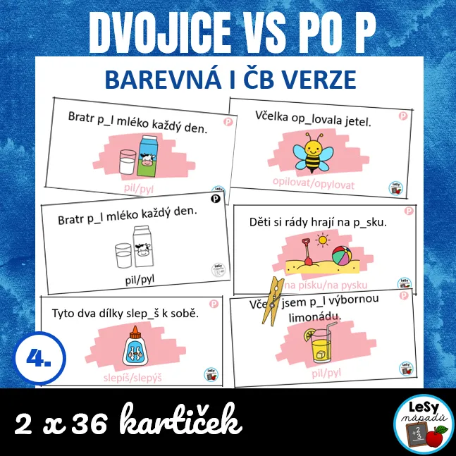 Dvojice vyjmenovaných slov po P