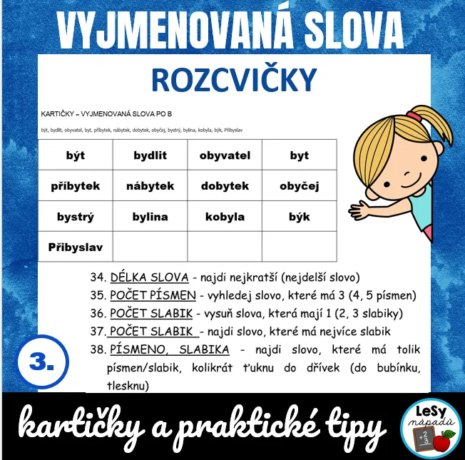 Vyjmenovaná slova - rozcvičky