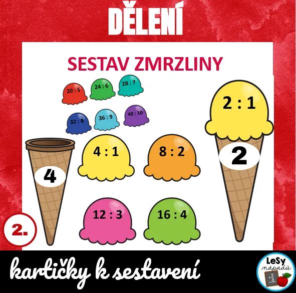 Dělení -  sestav zmrzliny