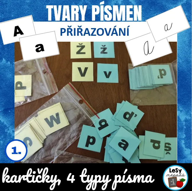 Tvary písmen - kartičky