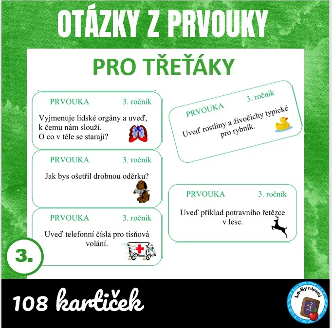 Otázky z prvouky pro třeťáky