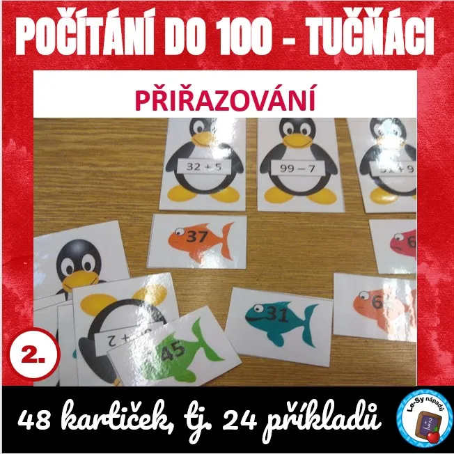 Počítání do 100 - tučňáci a ryby