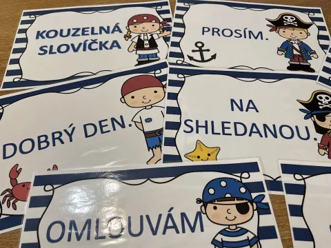 Materiál Kouzelná slovíčka - námořníci nebo piráti použitý ve třídě