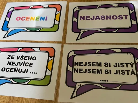 Materiál Startéry k hodnocení použitý ve třídě