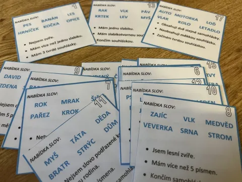 Materiál Tajemné slovo - 2. ročník použitý ve třídě