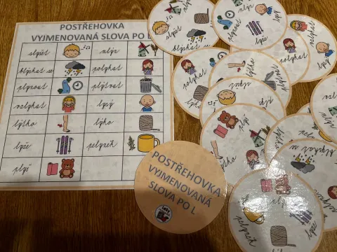 Materiál Vyjmenovaná slova po L - postřehovka použitý ve třídě