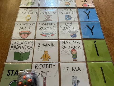 Materiál Vyjmenovaná slova po Z - bluebot/beebot použitý ve třídě