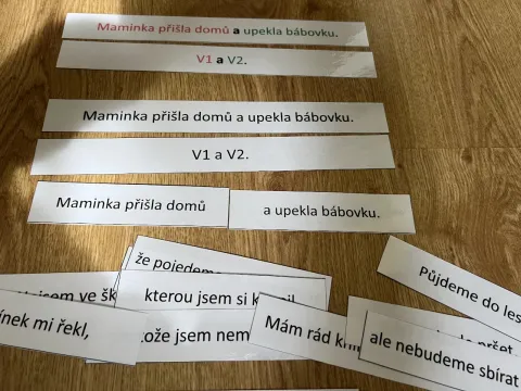 Materiál Vyvozujeme vzorec souvětí použitý ve třídě