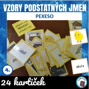 Vzory podst. jmen, rod střední - pexeso
