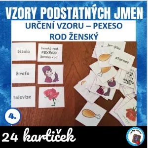 Vzory podst. jmen, rod ženský - pexeso