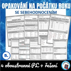 Testy z ČJ  se sebehodnocením na počátku 5. ročníku