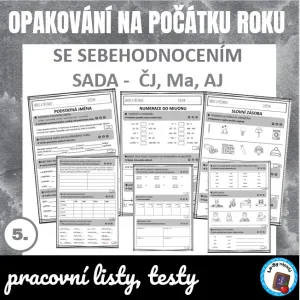 SADA - Testy z ČJ, Ma a AJ se sebehodnocením na počátku 5. ročníku