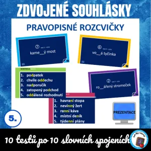 Pravopisné rozcvičky - zdvojené souhlásky