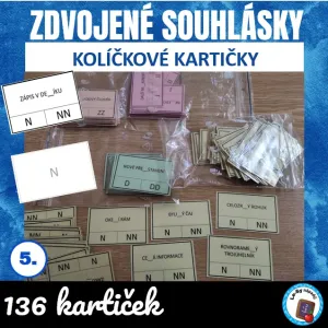 Zdvojené souhlásky - kolíčkové karty