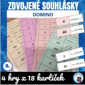 Zdvojené souhlásky - domino