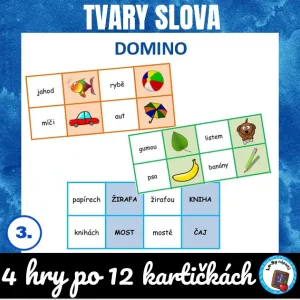Tvary slov - domino