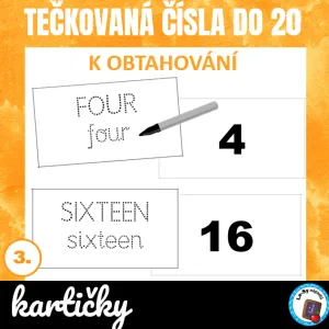 Tečkovaná čísla do 20 - zdarma 