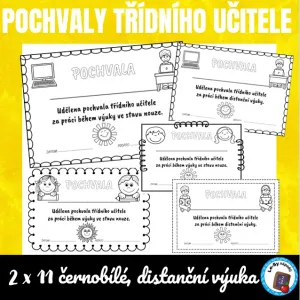 Pochvaly - distanční výuka