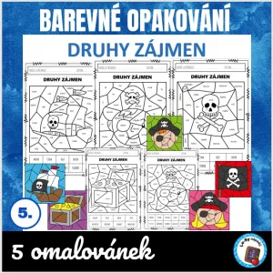Druhy zájmen - omalovánky