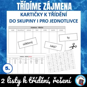 Třídíme zájmena - skupinová aktivita