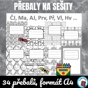 Přebaly na sešity formátu A5
