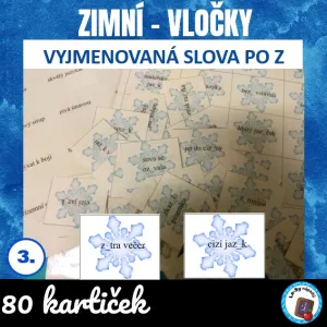 Zimní - vločky, VS po Z