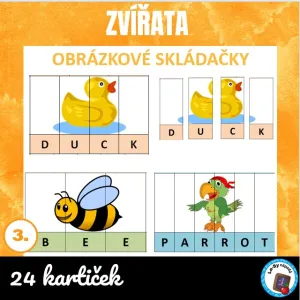Obrázková skládačka - zvířata