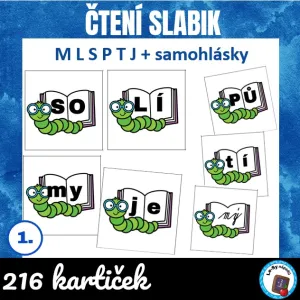Čtení slabik s housenkou