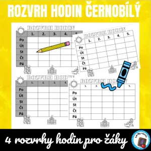 Rozvrh hodin pro žáky čb - zdarma