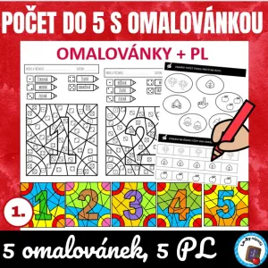 Počet do 5 s omalovánkou