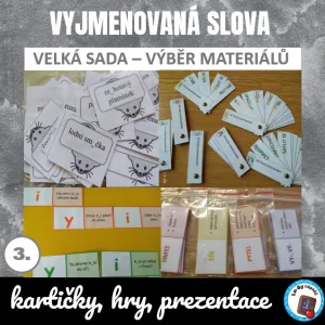 VÝBĚR MATERIÁLŮ  - vyjmenovaná slova