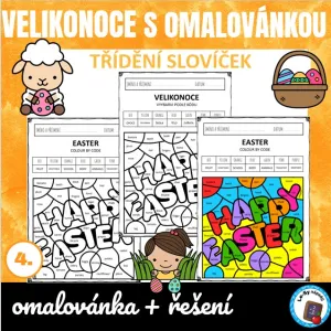 Velikonoční třídění slovíček zdarma