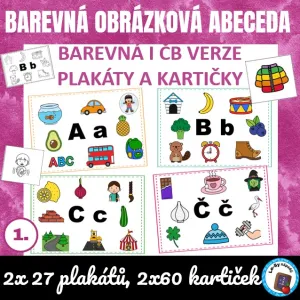 Obrázková abeceda s barevným rámečkem