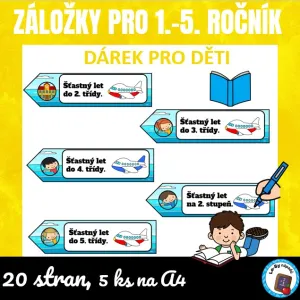 Šťastný let do 2.- 6. třídy, záložky