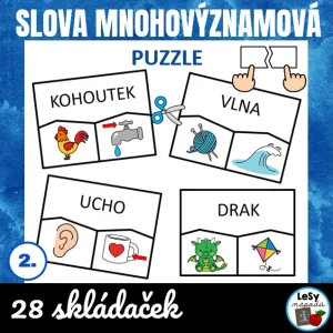 Slova mnohovýznamová - puzzle