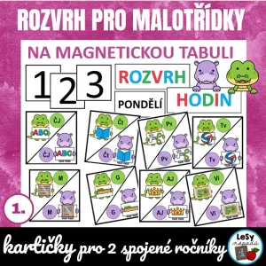 Velký rozvrh pro malotřídku - hroch a krokodýl