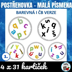 Postřehovka - malá tiskací písmena