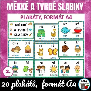 Měkké a tvrdé slabiky - plakáty A4