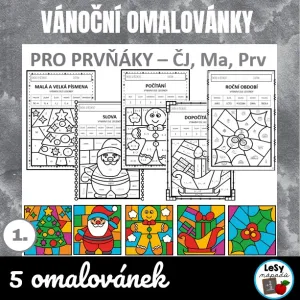 Vánoční omalovánky pro prvňáky