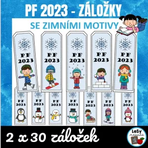 Záložky do knihy - PF 2023, 2024, 2025
