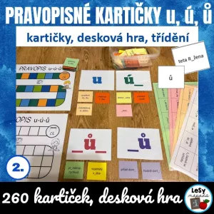 Pravopisné kartičky - u, ú, ů
