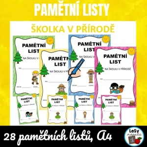 Pamětní list - školka v přírodě