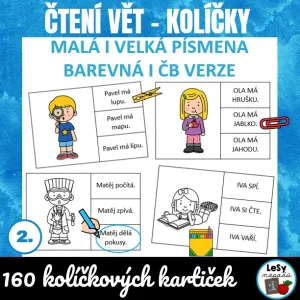 Čtení vět s porozuměním - kolíčkovky