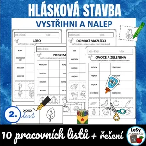Hlásková stavba - vystřihni a nalep