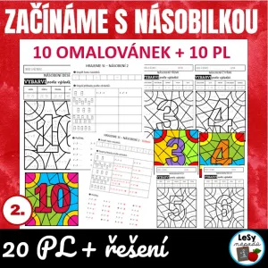 Začínáme s násobilkou - omalovánky a PL