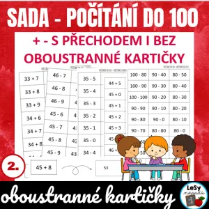 SADA - Počítání do 100, oboustranné kartičky 