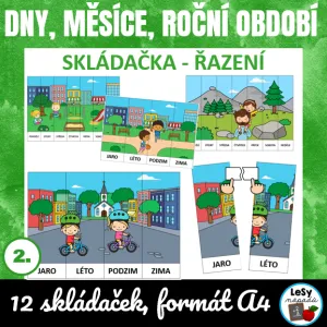 Dny, měsíce, roční období - skládačka